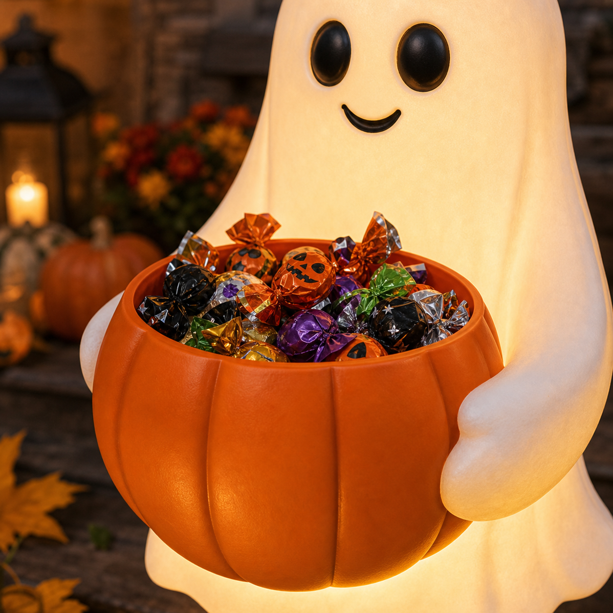 👻 Halloween Ghost Candy Holder Garden Stake