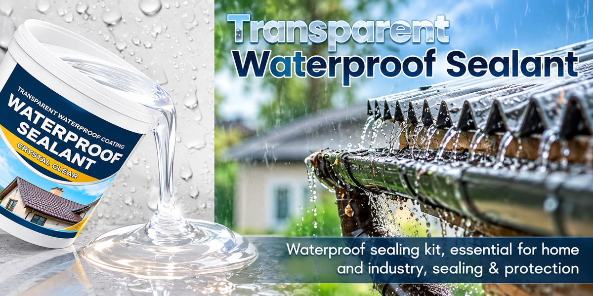 💧35oz Water-Based Transparent Waterproof Coating | Invisible Clear Sealant | Self-Leveling Waterproof Seal for Roof, Brick, Concrete, Wood &amp; Metal Surfaces