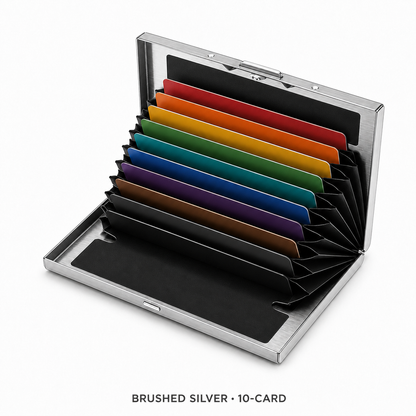 🔥HOT SALE🔥RFID-Blocking Stainless Steel Card Wallet – Organized, Secure & Pocket-Ready 🔒