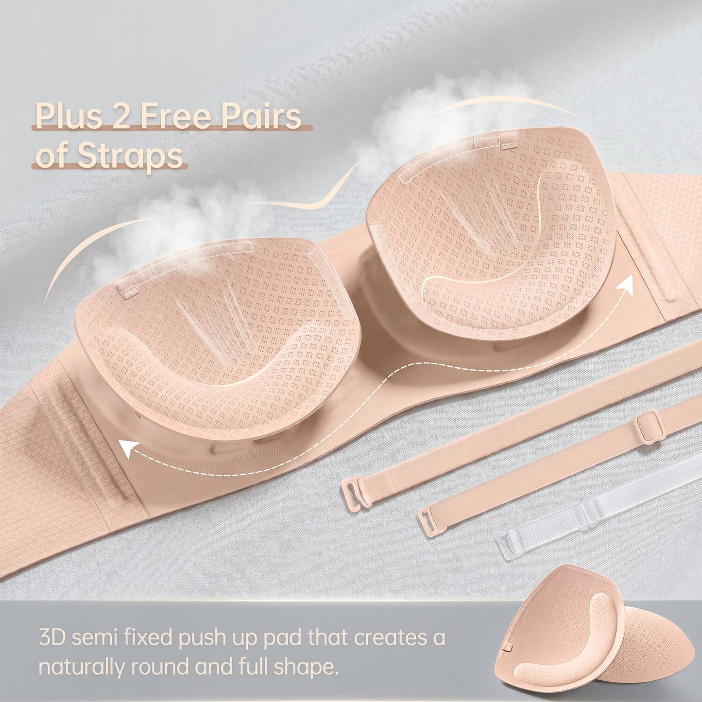 🔥Last Day 60% OFF💞Women's strapless push-up bra