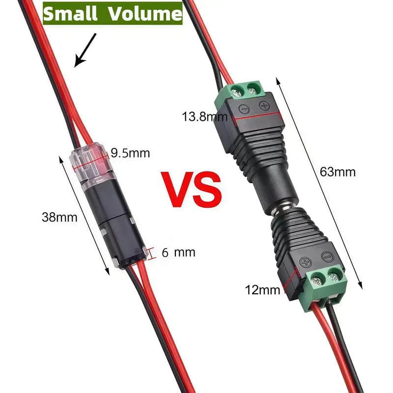 🏆49% OFF👍🚀Double-Wire Plug-in Connector Led Light Strip Connectors 2 Pin