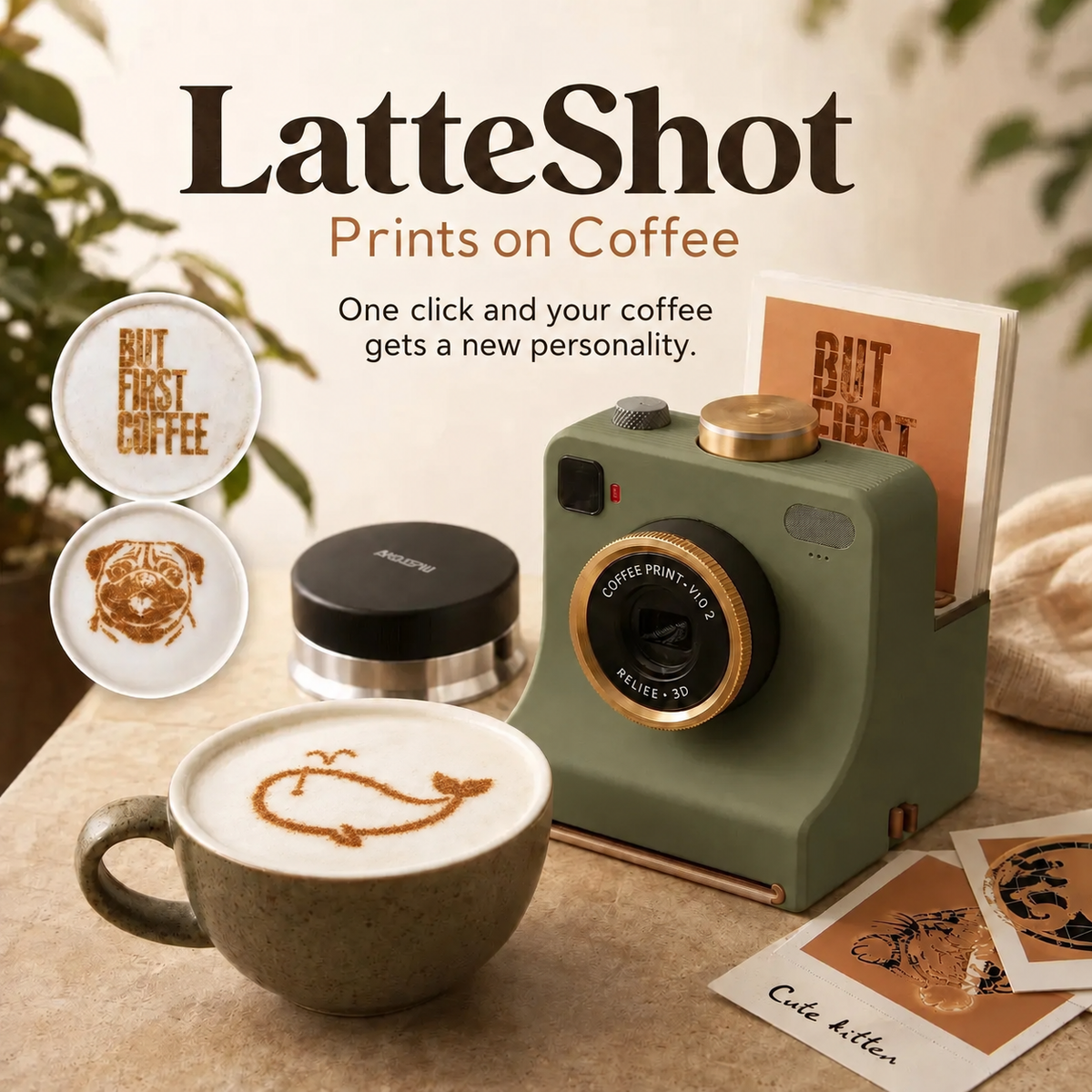 ☕ 50% OFF! 🎄 3D Latte Art Maker – Stencils included & gift-ready ✨