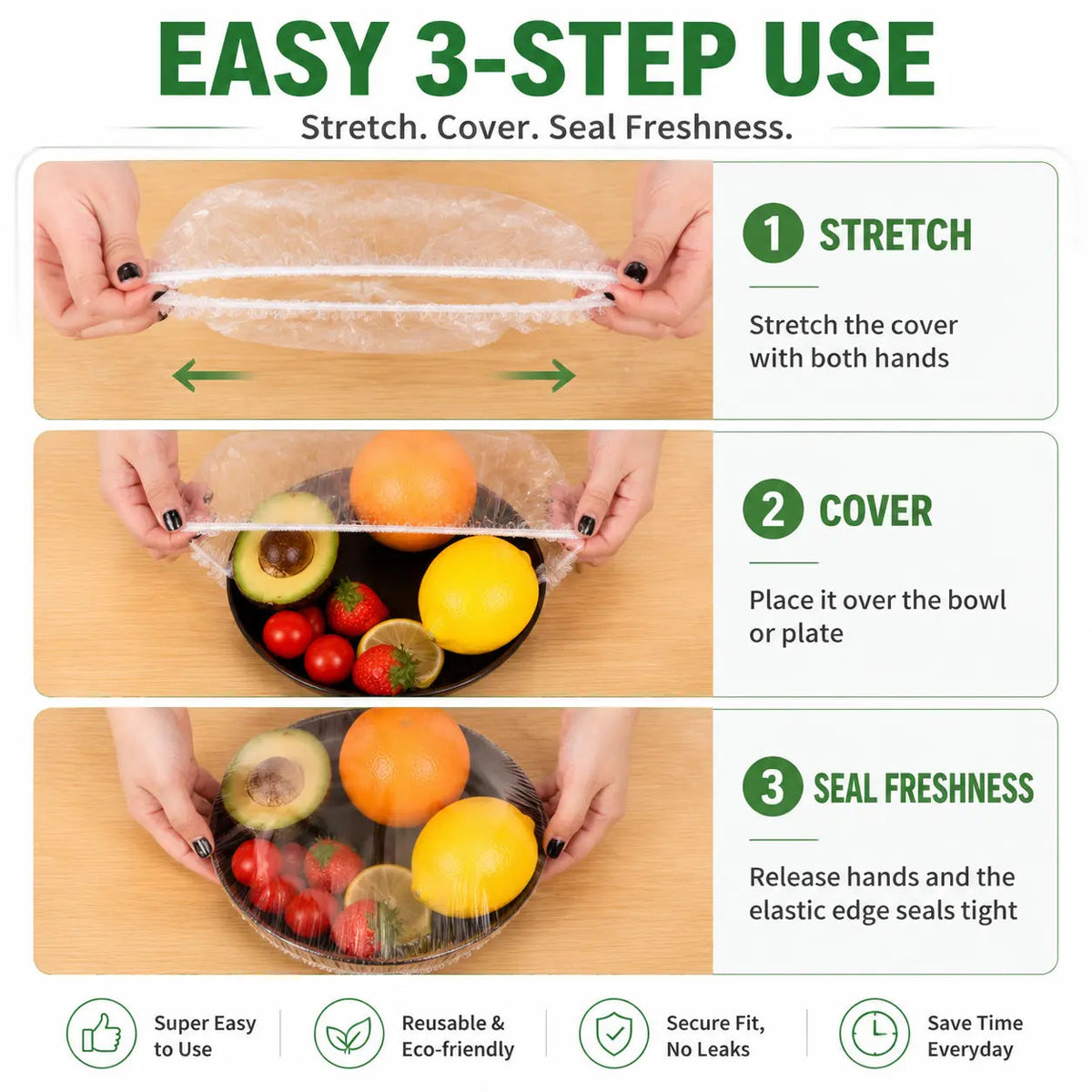 🔥hot sale🔥 100PCS Disposable Stretch Food Covers for Bowls & Plates