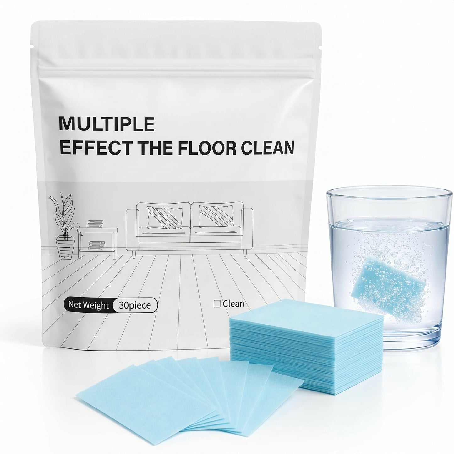 🔥LAST DAY 60% OFF🎁Multiple Effect The Floor Clean Tablets for Mopping, Quick Shine Cleaner