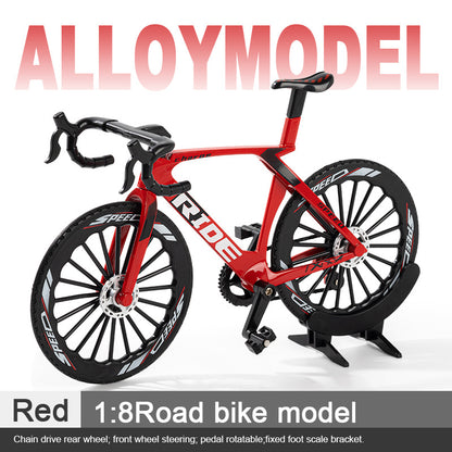 Realistic 1:8 Alloy Bicycle Model with Rotating Pedals & Steering Front Wheel