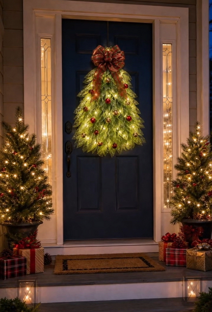 🔥Christmas Sale 50% OFF - 🎄Handmade Christmas Tree Wreath for Front Door