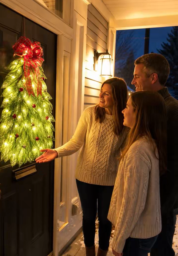 🔥Christmas Sale 50% OFF - 🎄Handmade Christmas Tree Wreath for Front Door