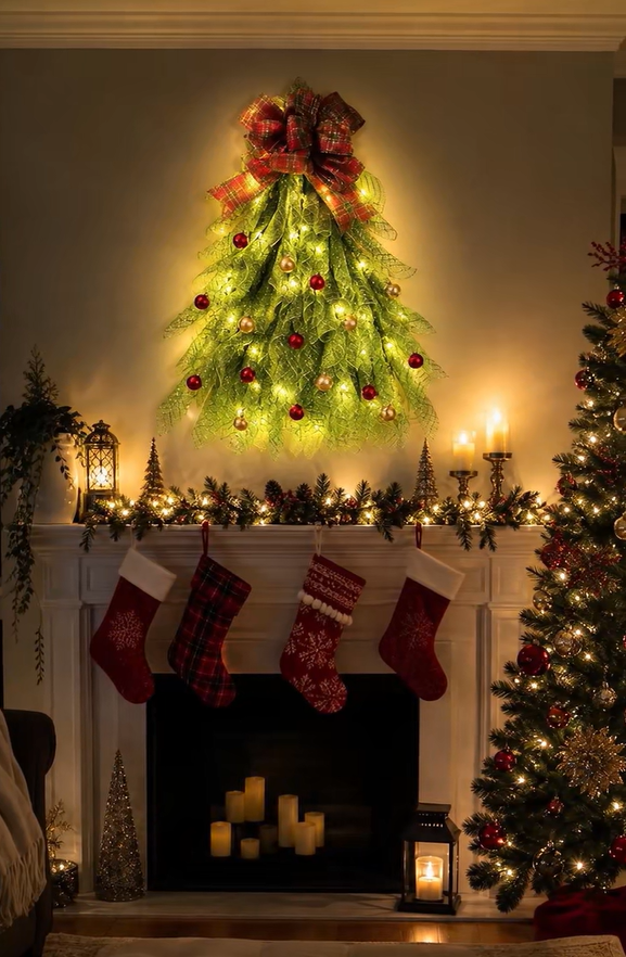 🔥Christmas Sale 50% OFF - 🎄Handmade Christmas Tree Wreath for Front Door
