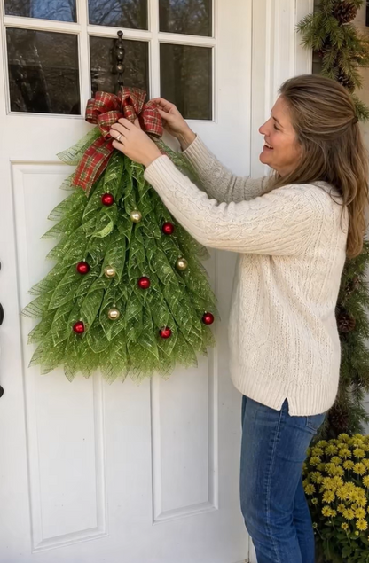 🔥Christmas Sale 50% OFF - 🎄Handmade Christmas Tree Wreath for Front Door