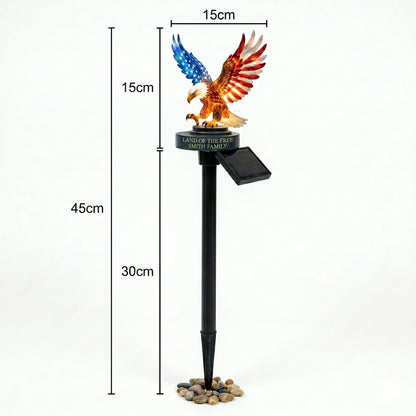 🦅 Personalized Solar Eagle Garden Light – A Glowing Tribute to American Freedom