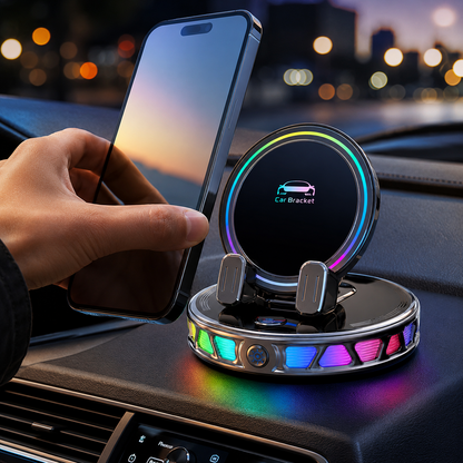 🔥hot sale🔥360° Rotating Wireless Charging Car Phone Mount with RGB Light