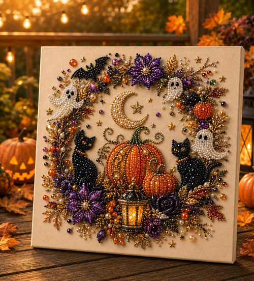 🔥LAST DAY 60% OFF🎁👻 Halloween Pearl Art DIY Kit – Create a Spooky-Cute Masterpiece