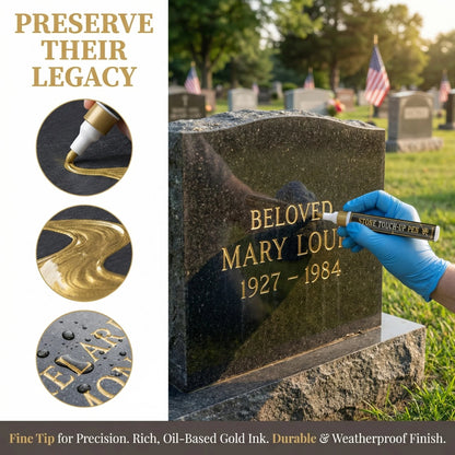 🔥LIMITED-TIME 50% OFF!🔥 🐦Golden Tombstone Marker Pen for Restoring Faded Grave Inscriptions