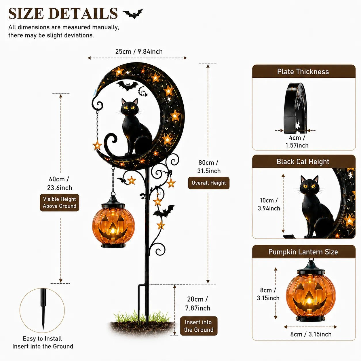 🔥LAST DAY 60% OFF🎁🎃 Halloween Early Bird Sale | Cat & Pumpkin Moon Stake Light