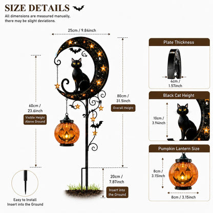 🔥LAST DAY 60% OFF🎁🎃 Halloween Early Bird Sale | Cat & Pumpkin Moon Stake Light
