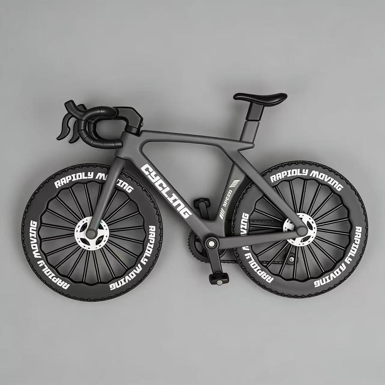 Realistic 1:8 Alloy Bicycle Model with Rotating Pedals & Steering Front Wheel