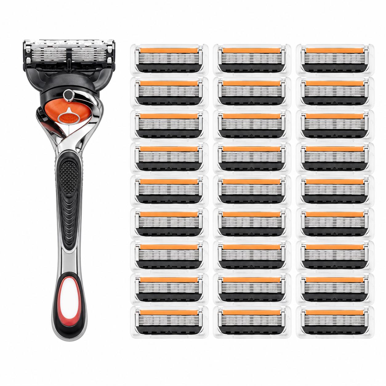 🔥Hot Sale 60% OFF 🎁6-Layer Pivoting Razor Refill Set + Handle – Ultra-Sharp Stainless Blades for Smooth Shave