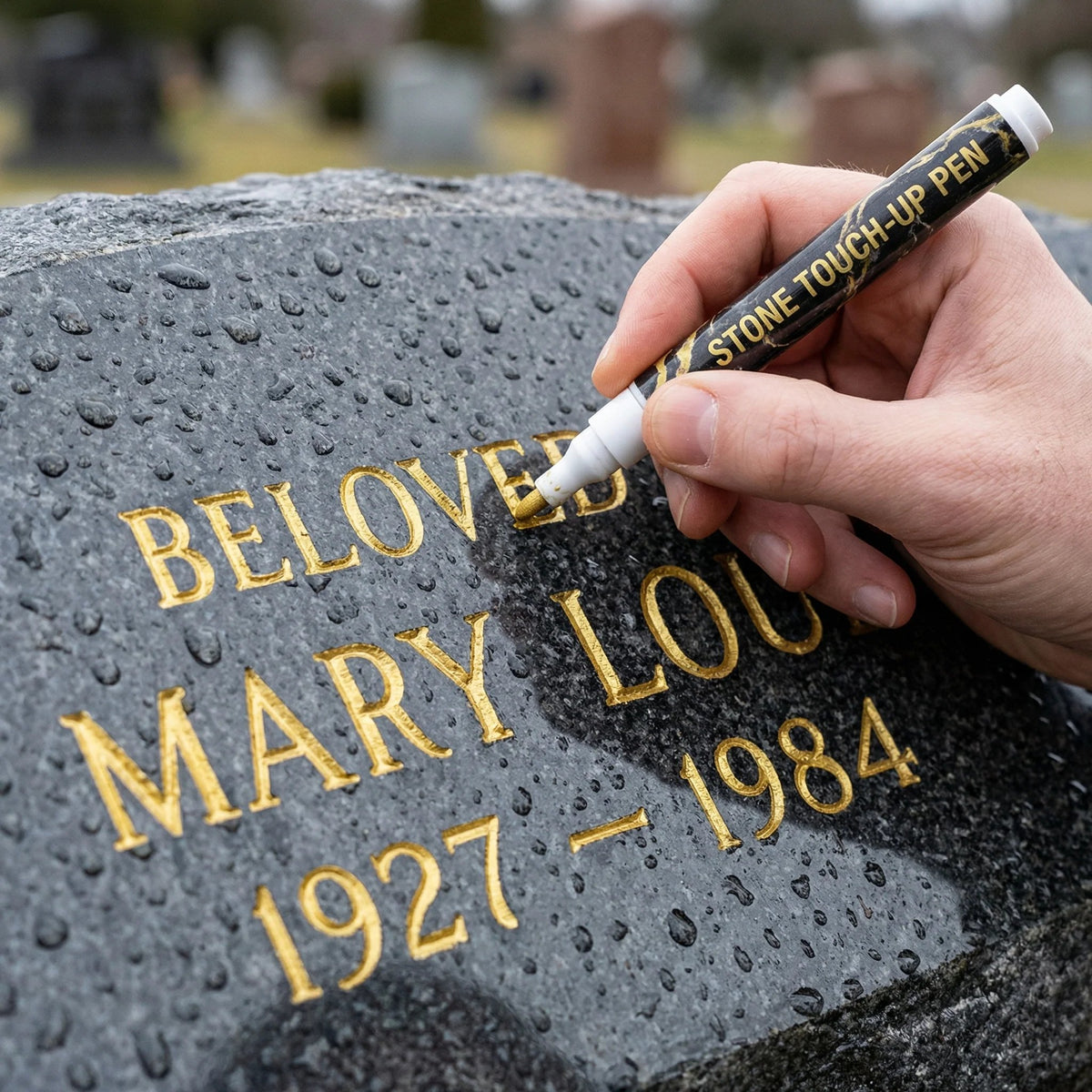 🔥LIMITED-TIME 50% OFF!🔥 🐦Golden Tombstone Marker Pen for Restoring Faded Grave Inscriptions