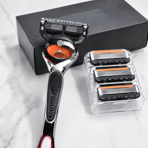 🔥Hot Sale 60% OFF 🎁6-Layer Pivoting Razor Refill Set + Handle – Ultra-Sharp Stainless Blades for Smooth Shave
