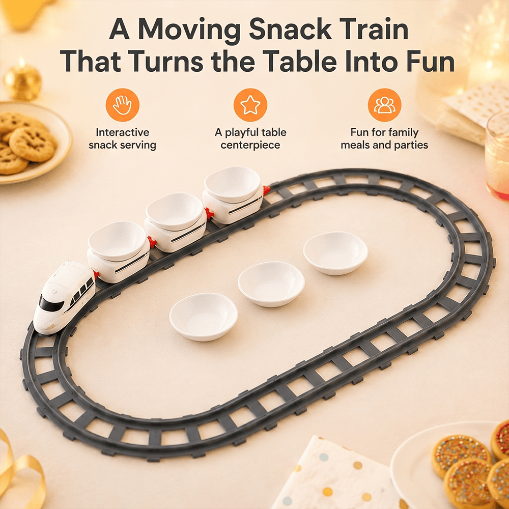 🚂 Food Train Conveyor Set for Kids & Family Parties