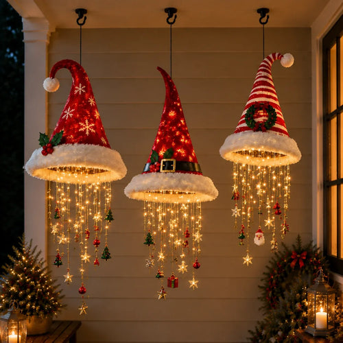 🎅Glowing Santa Hat Chandelier – Make Your Home Sparkle This Christmas! 50% OFF LAST DAY