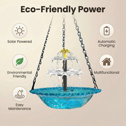 🔥🔥Solar Cascade Hanging Bird Bath Fountain🎁Buy 2 Free Shipping