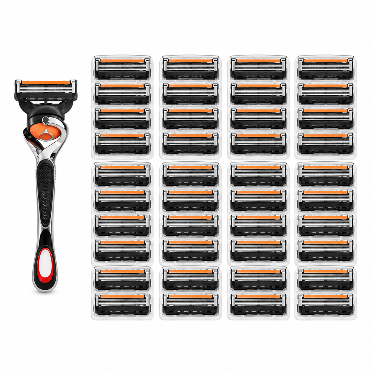 🔥Hot Sale 60% OFF 🎁6-Layer Pivoting Razor Refill Set + Handle – Ultra-Sharp Stainless Blades for Smooth Shave