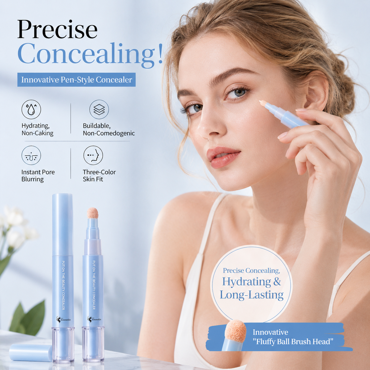 Matte Concealer Foundation Powder for Flawless Skin
