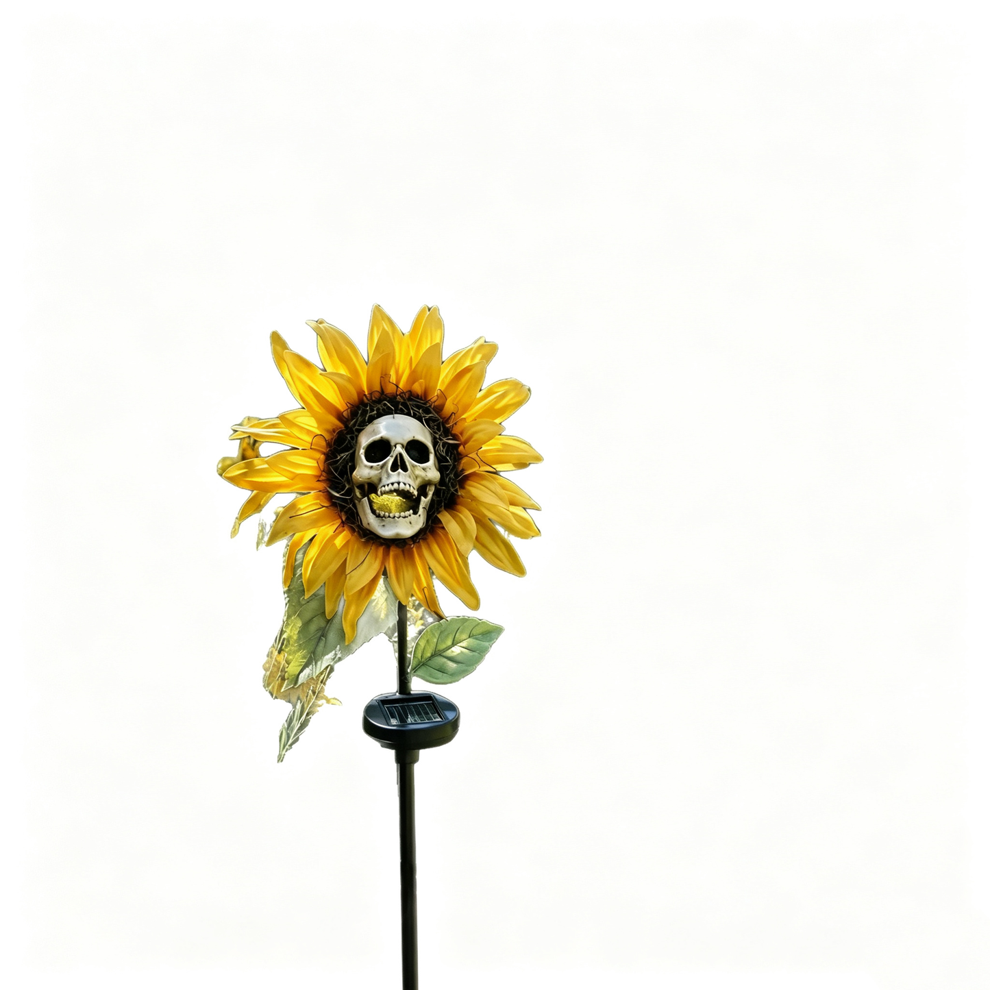 🔥LAST DAY 60% OFF💀Solar Sunflower Skull Stake Lights - Waterproof LED Halloween Pathway Decor