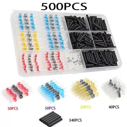 Heat Shrink Waterproof Solder Seal Butt Wire Connectors Kit