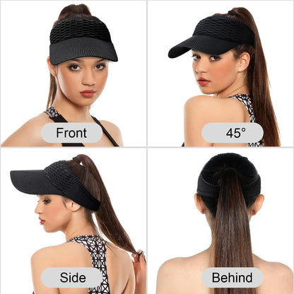 🔥 Women's High Ponytail Sun Visor Hats