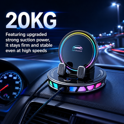 🔥hot sale🔥360° Rotating Wireless Charging Car Phone Mount with RGB Light