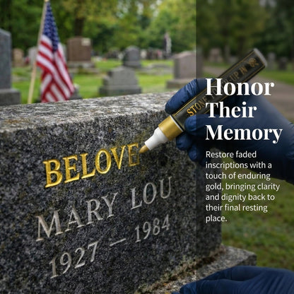 🔥LIMITED-TIME 50% OFF!🔥 🐦Golden Tombstone Marker Pen for Restoring Faded Grave Inscriptions