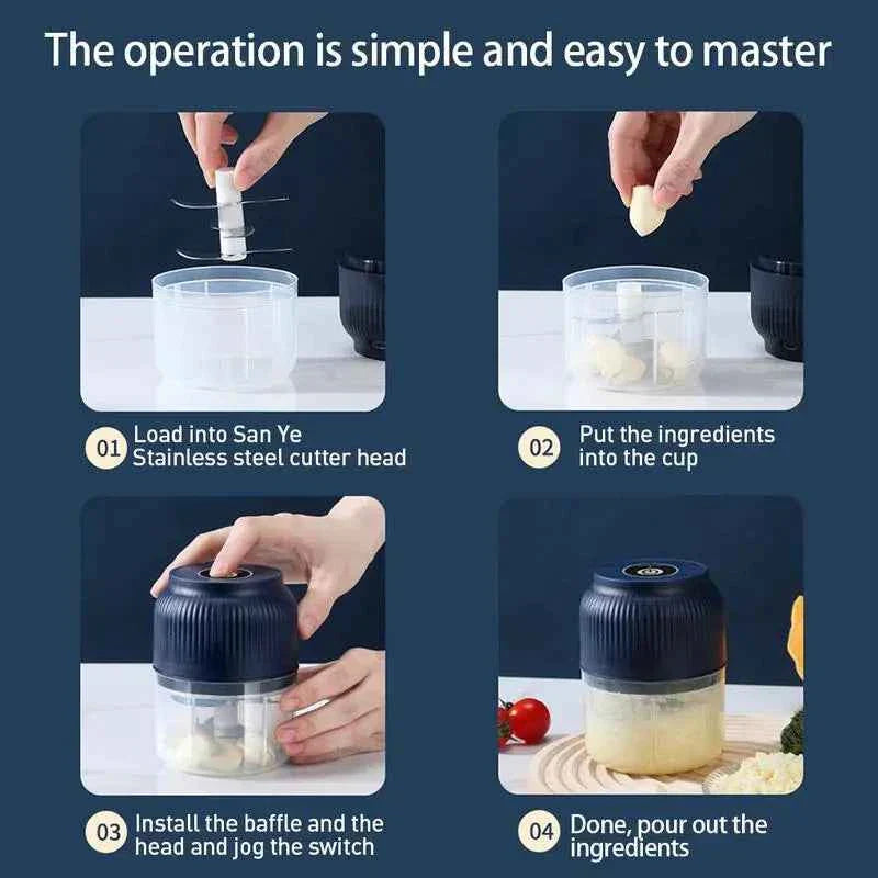 ⚡ Cordless Mini Food Chopper – Chop, Mince & Blend in Seconds