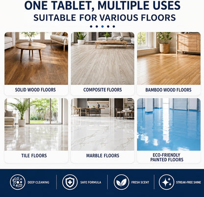 🔥LAST DAY 60% OFF🎁Multiple Effect The Floor Clean Tablets for Mopping, Quick Shine Cleaner
