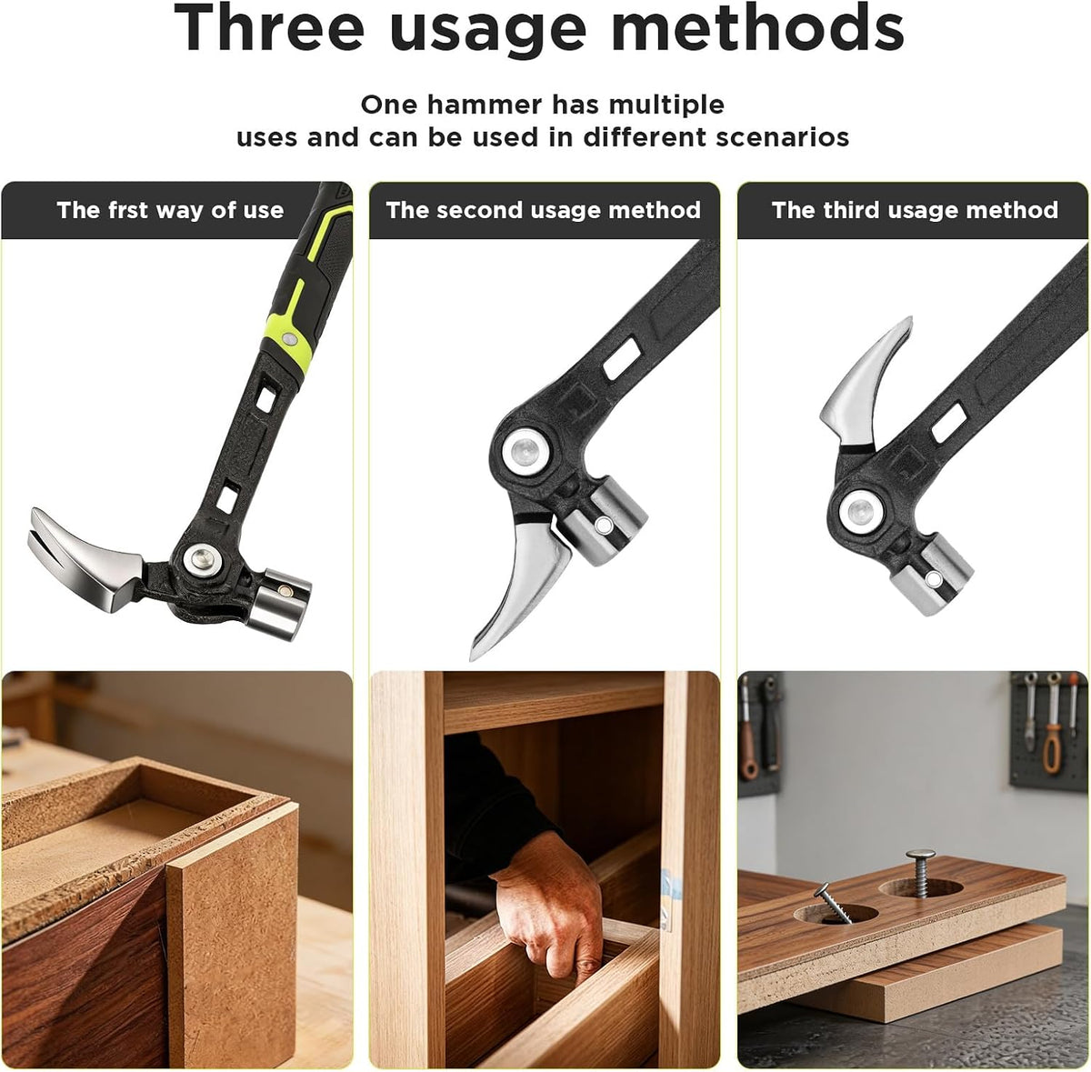 KERVAXO MagClaw Hammer | Magnetic Nail Holder & Adjustable Claw