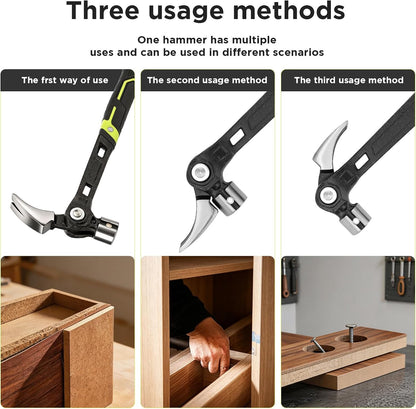 KERVAXO MagClaw Hammer | Magnetic Nail Holder & Adjustable Claw
