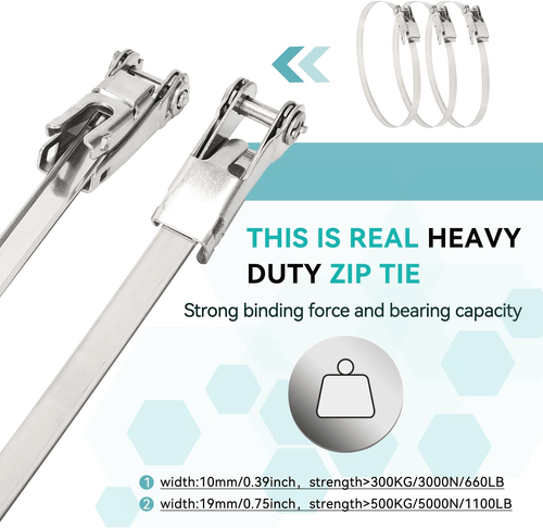 🔥Hot Sale 50% OFF🔥Portable 304 Stainless Steel Zip Tie With Ratchet