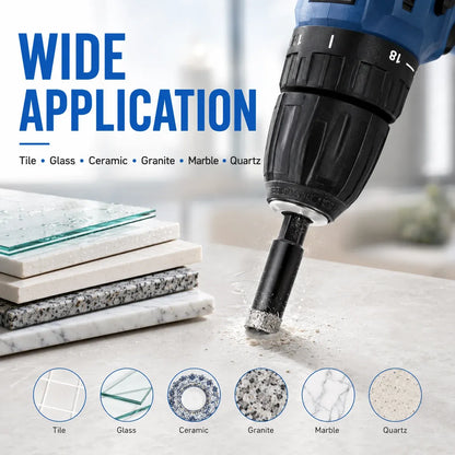 🔥hot sale🔥 6 Pcs Diamond Drill Bits Set, 1/4 5/6 3/8 1/2 Inch Brazed Diamond Drill Bits for Precision Drilling in Tile Ceramic Glass Granite Marble Masonry