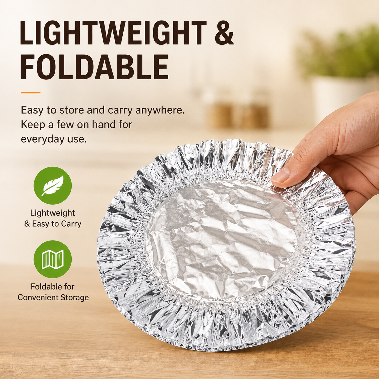 Home dining table & food container aluminum foil heat-retaining cover
