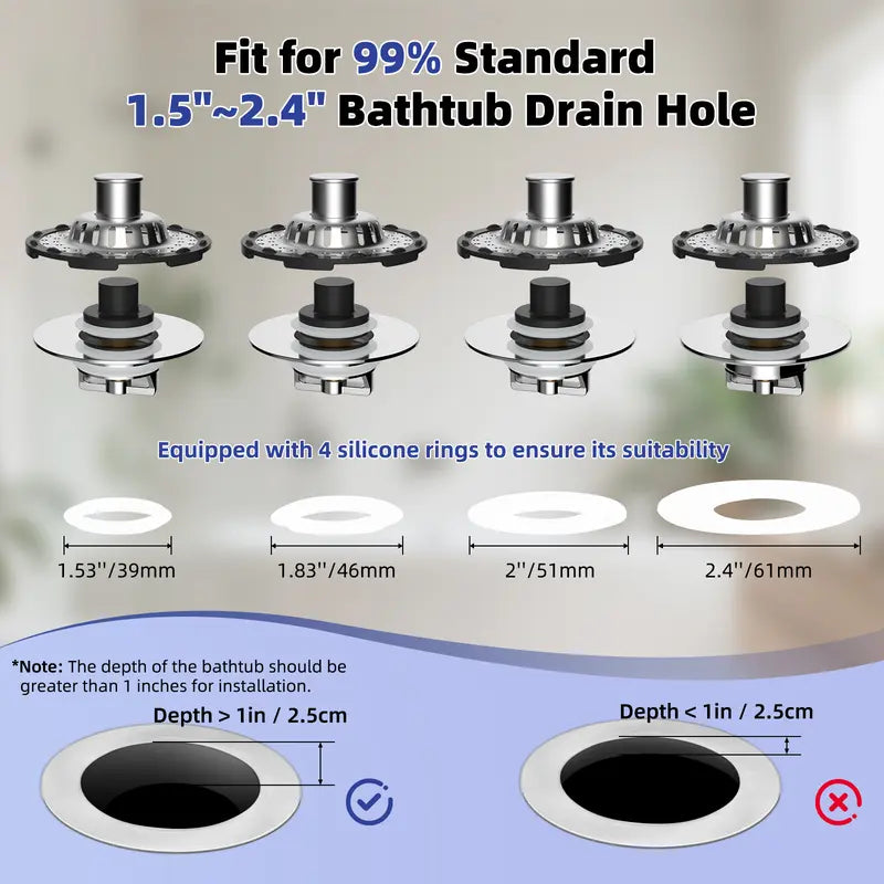 Stop Fumbling with Gross Drains! 🛑 Upgrade to the 3-in-1 Stopper . 🌊Pop-Up Sink Stopper