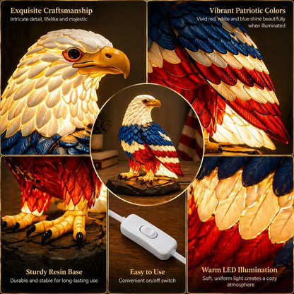 🔥 Limited Edition 🎁U.S. 250th Eagle Stained Glass Lamp