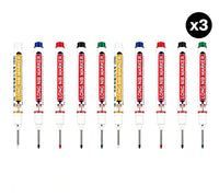 6x Black+6x Red+6x White+6x Green+6x Blue (30pcs)