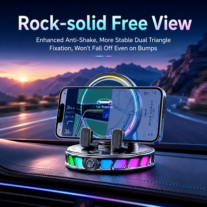 🔥hot sale🔥360° Rotating Wireless Charging Car Phone Mount with RGB Light