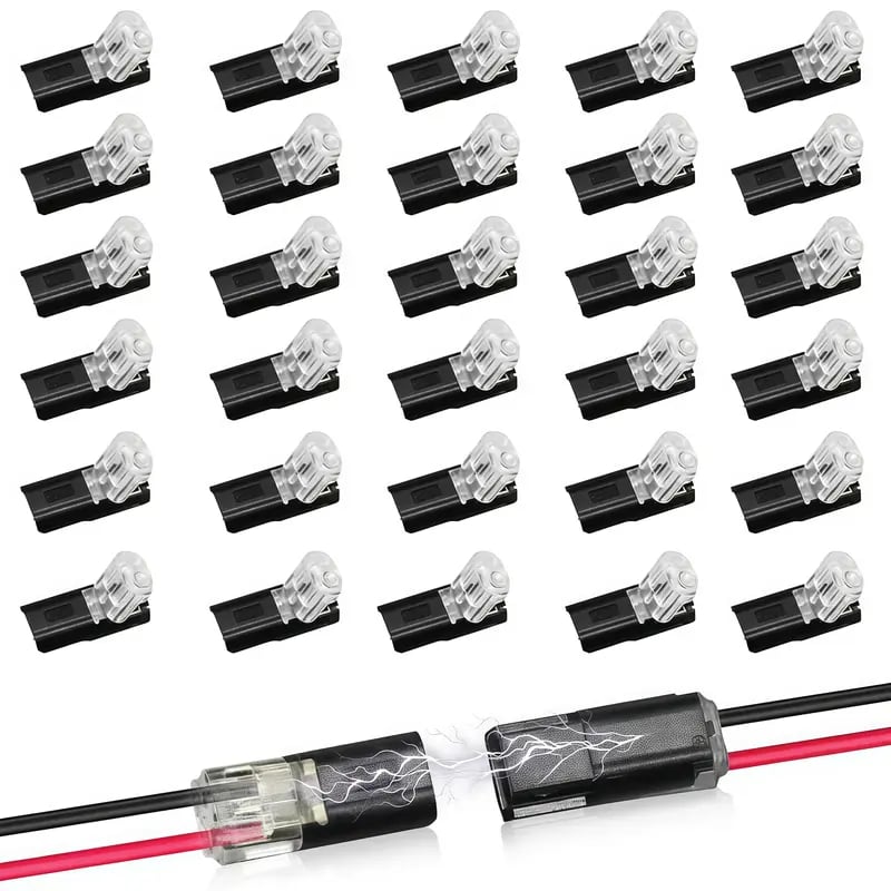 🏆49% OFF👍🚀Double-Wire Plug-in Connector Led Light Strip Connectors 2 Pin