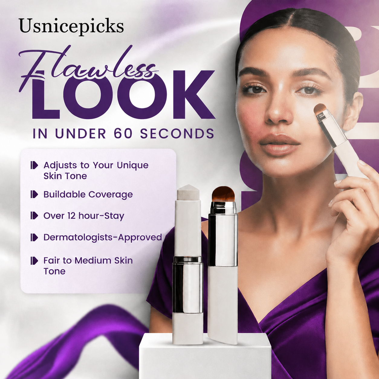 Usnicepicks™ Korean Color-Changing Foundation stick