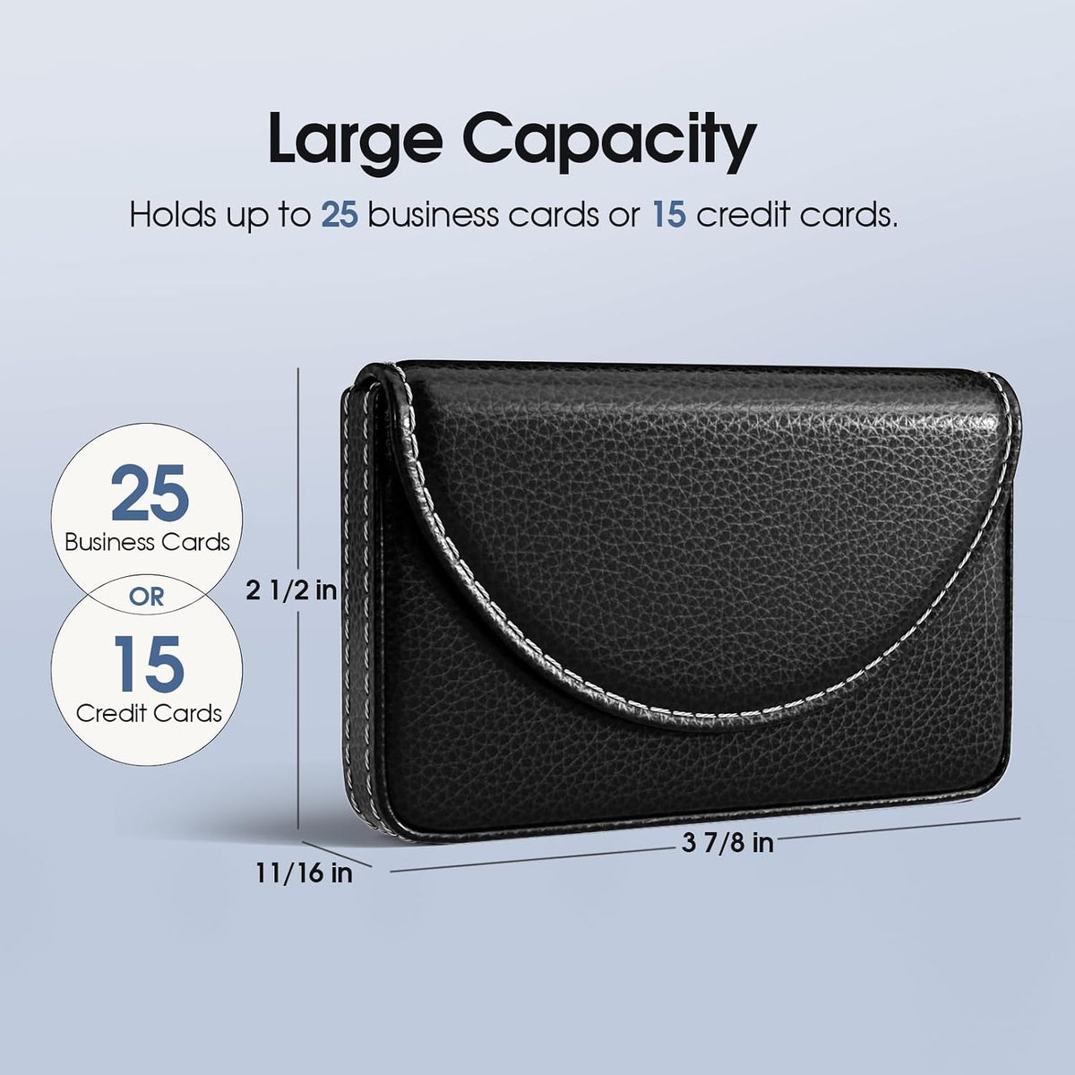 💖Hot 50% OFF💼 PU Leather Business Card Holder – Slim Magnetic Name Card Case