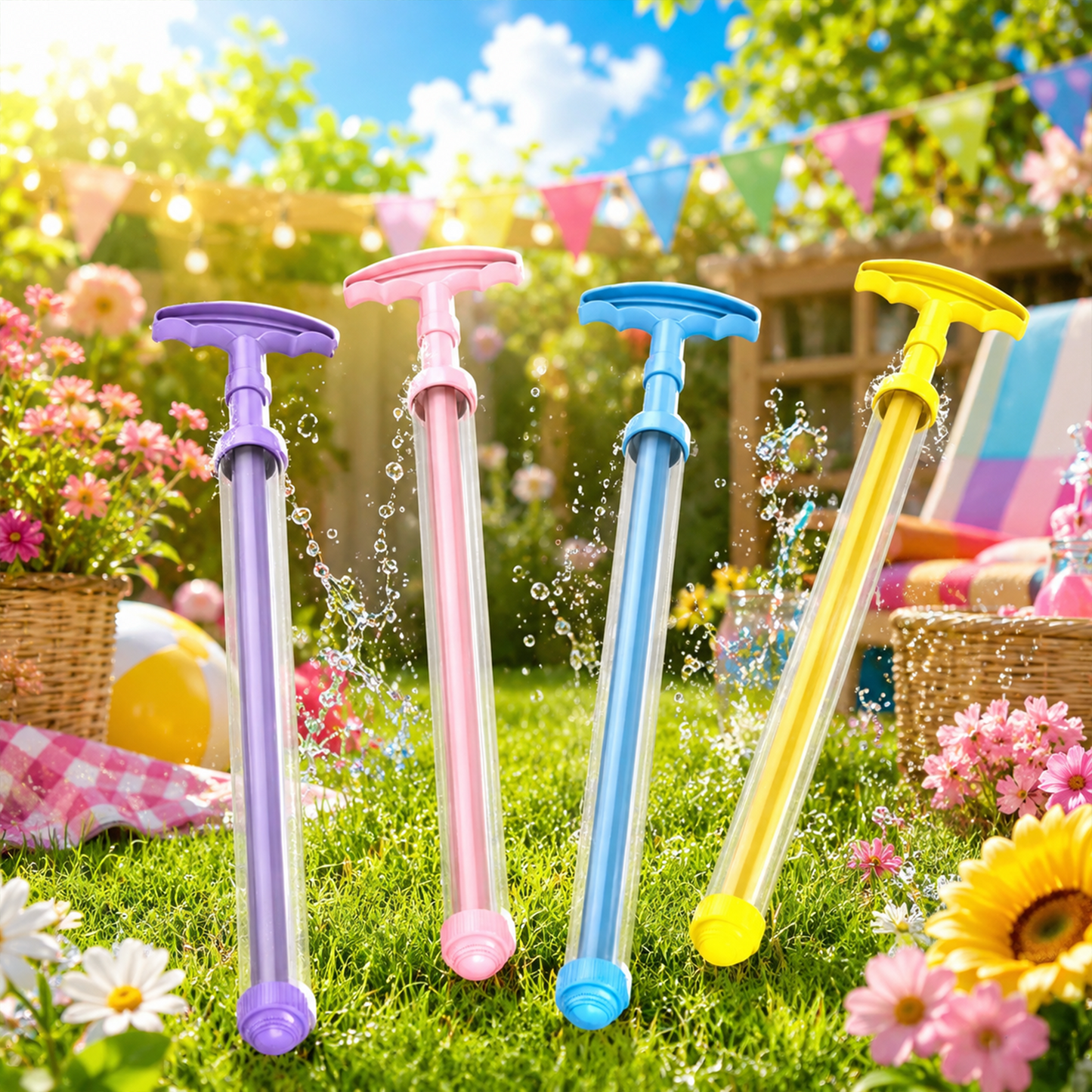 Extendable Summer Water Blaster Toy for Kids Outdoor Pool Beach Play