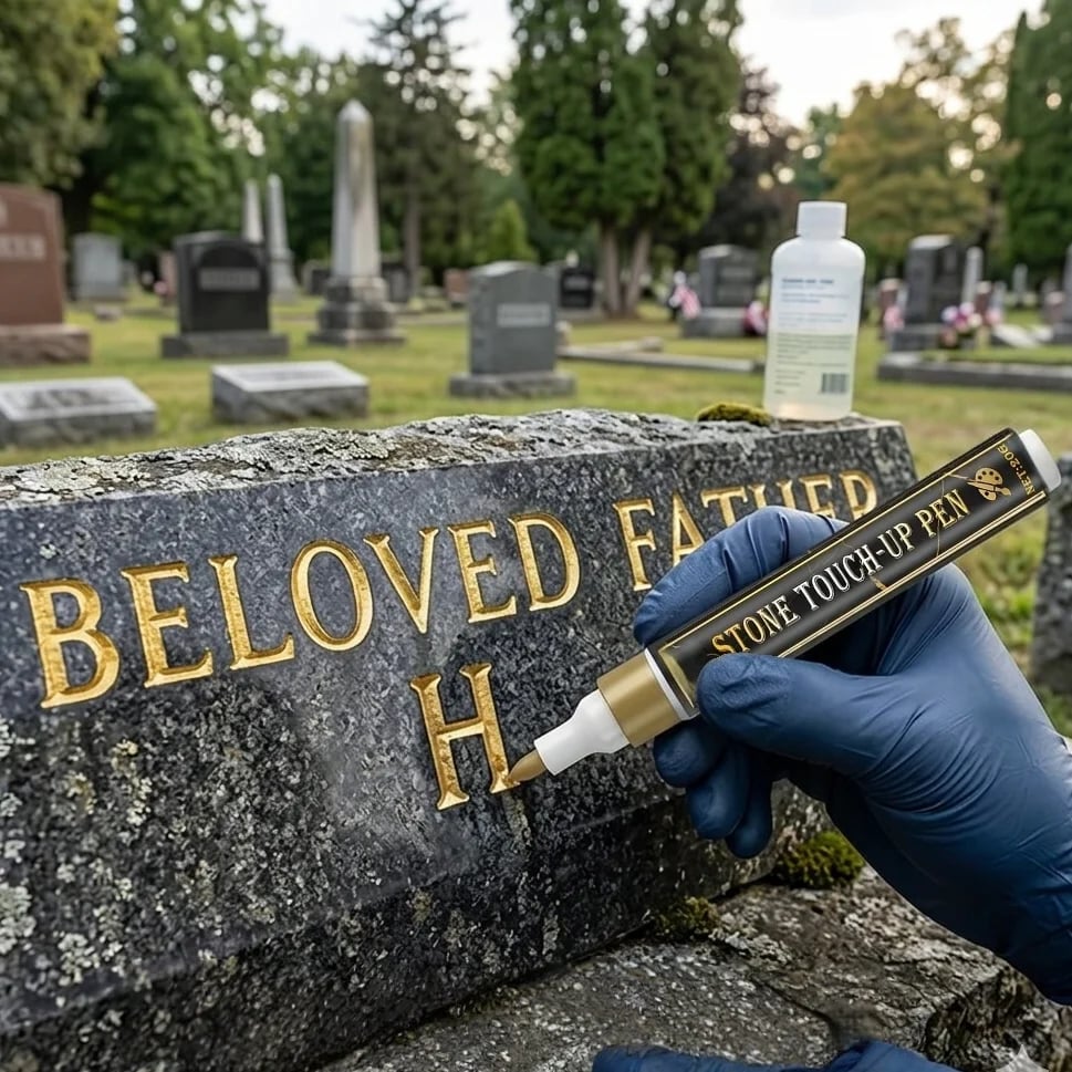 🔥LIMITED-TIME 50% OFF!🔥 🐦Golden Tombstone Marker Pen for Restoring Faded Grave Inscriptions