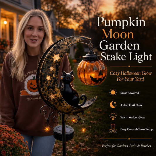 🔥LAST DAY 60% OFF🎁🎃 Halloween Early Bird Sale | Cat & Pumpkin Moon Stake Light
